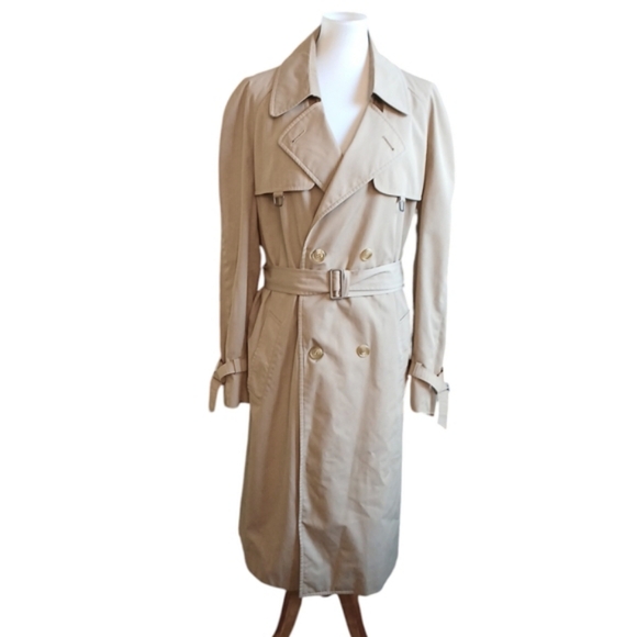 bill blass Other - Vintage Bill Blass Belted Trench Coat Men's size S-M Long Tan Coat